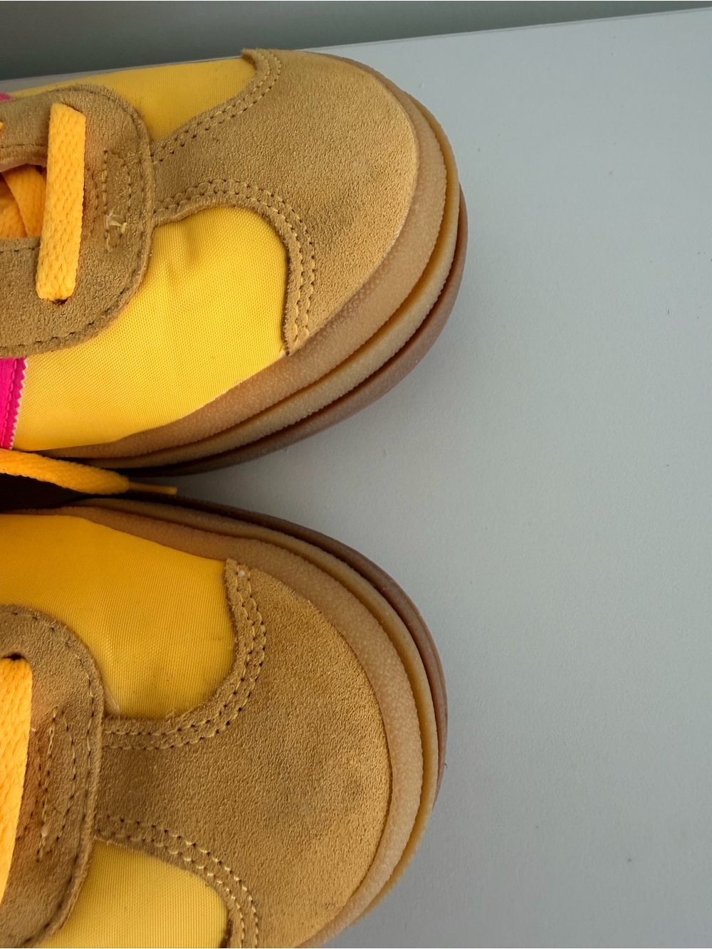 adidas Gazelle Platform Women's Yellow and Pink Retro Sneakers - Picture 5 of 6
